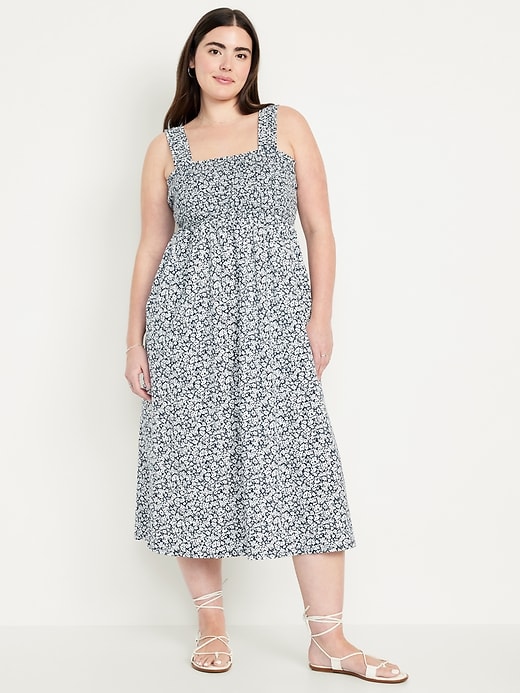 Fit & Flare Smocked Midi Dress | Old Navy