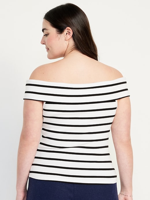 Image number 6 showing, Off-the-Shoulder Ribbed Top