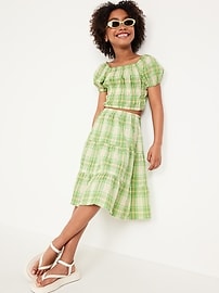 View large product image 4 of 4. Tiered Midi Skirt for Girls