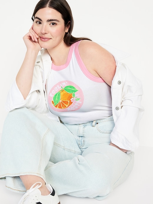 Image number 3 showing, Graphic Crop Tank Top