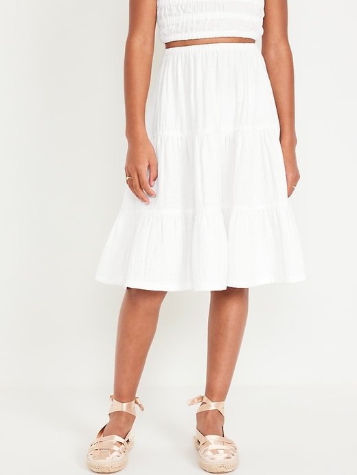 View large product image 1 of 5. Tiered Midi Skirt for Girls