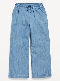 View large product image 4 of 4. Loose Drawstring Chambray Pants for Girls