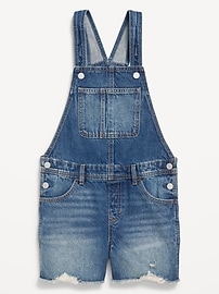 View large product image 4 of 4. Slouchy Straight Jean Shortalls for Girls