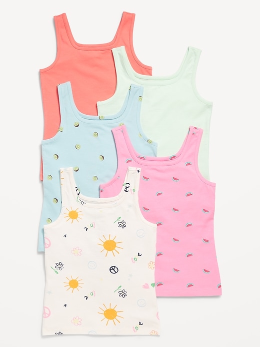 View large product image 1 of 1. Fitted Tank Top 5-Pack for Girls