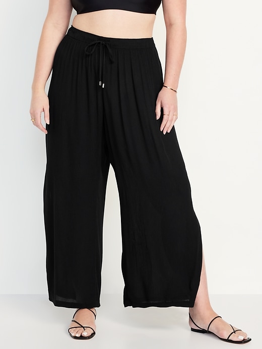 Image number 5 showing, High-Waisted Swim Cover-Up Pants