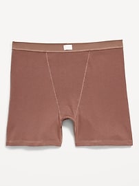 View large product image 4 of 8. High-Waisted Rib-Knit Boyshort Boxer Briefs -- 3-inch inseam
