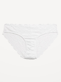 View large product image 4 of 8. Mid-Rise Lace Bikini Underwear