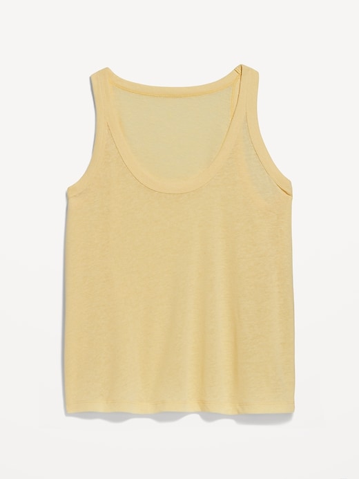 Image number 4 showing, Sleeveless Linen-Blend Top