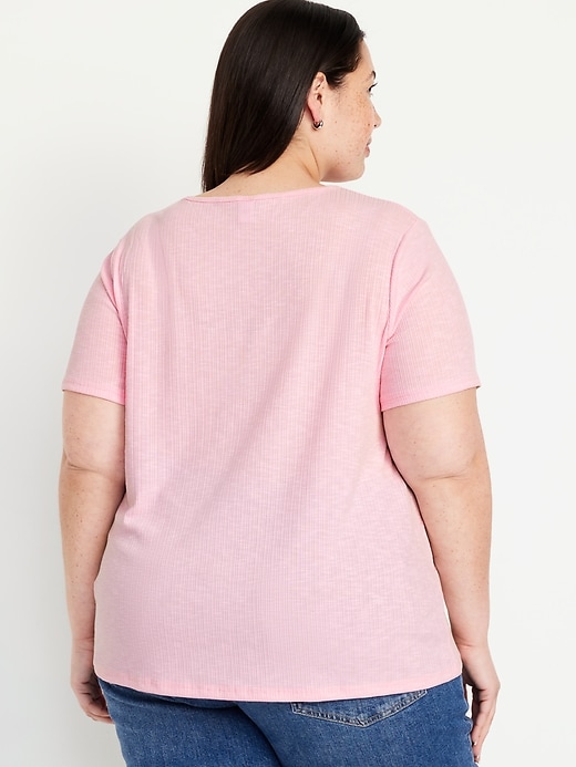 Image number 8 showing, Luxe Ribbed Slub-Knit T-Shirt