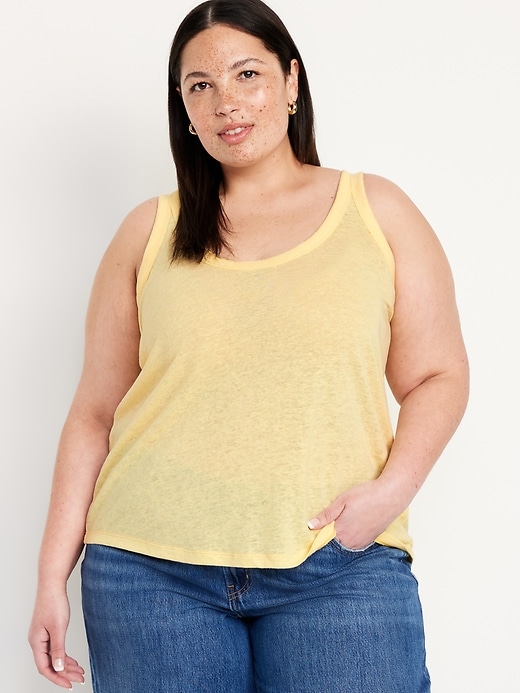 Image number 7 showing, Sleeveless Linen-Blend Top