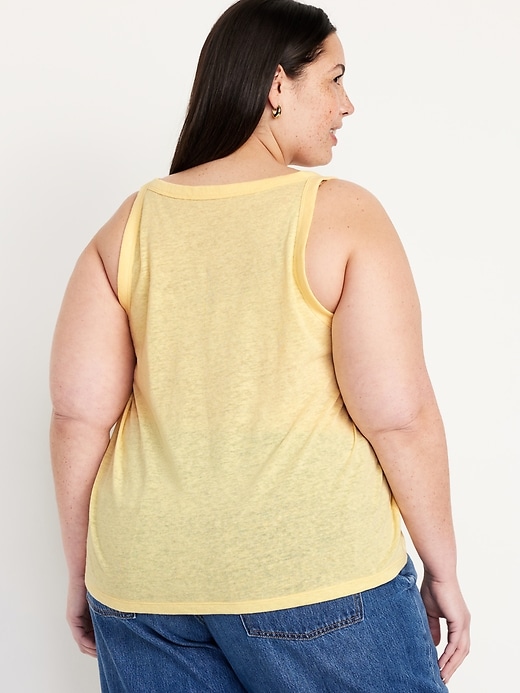 Image number 8 showing, Sleeveless Linen-Blend Top
