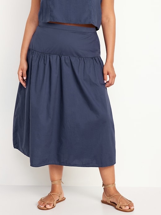 Image number 7 showing, Dropped-Waist Midi Skirt