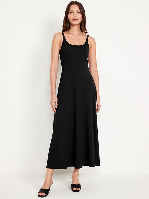 Image number 1 showing, Fit & Flare Rib-Knit Maxi Dress
