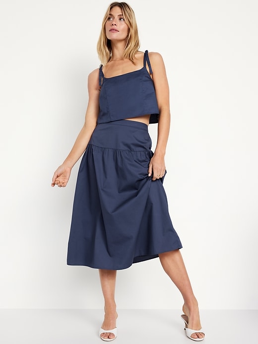 Image number 3 showing, Dropped-Waist Midi Skirt