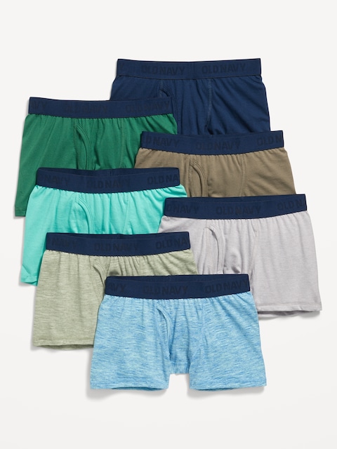 Boxer-Briefs Underwear 7-Pack for Boys - Greenery