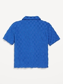 View large product image 3 of 3. Short-Sleeve Loop-Terry Camp Shirt  for Boys
