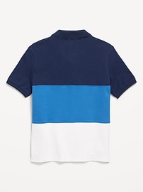 View large product image 3 of 3. Short-Sleeve Color-Block Pique Polo Shirt for Boys