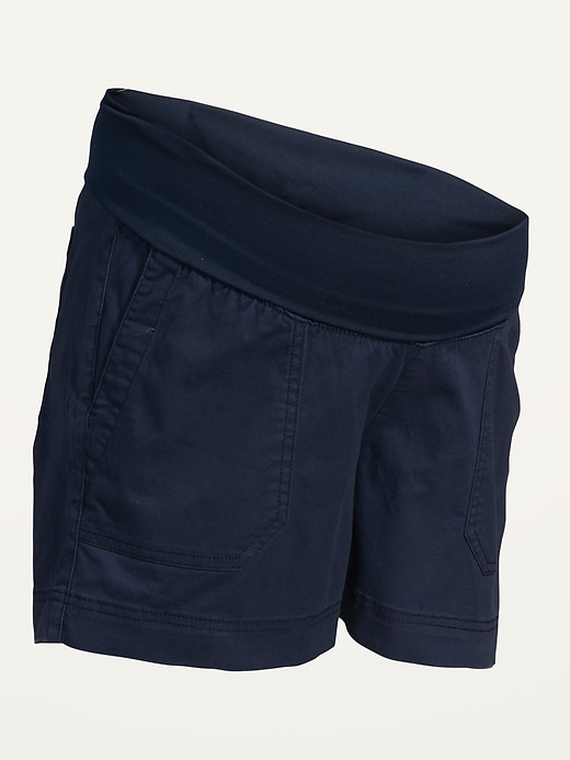 Image number 2 showing, Maternity Rollover-Waist OGC Chino Shorts -- 5-inch inseam
