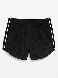View large product image 4 of 4. High-Waisted Mesh Performance Shorts for Girls