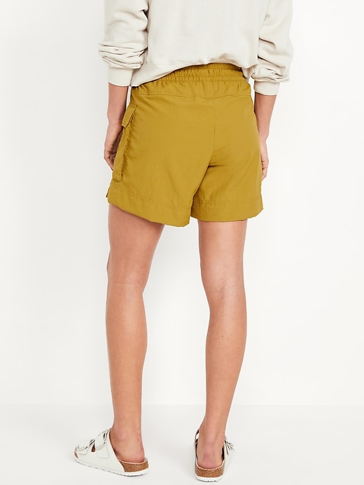 Image number 2 showing, High-Waisted Cargo Utility Shorts -- 5-inch inseam