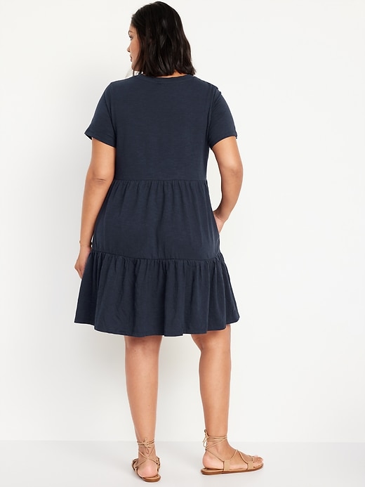 Image number 7 showing, Tiered Mini Swing Dress