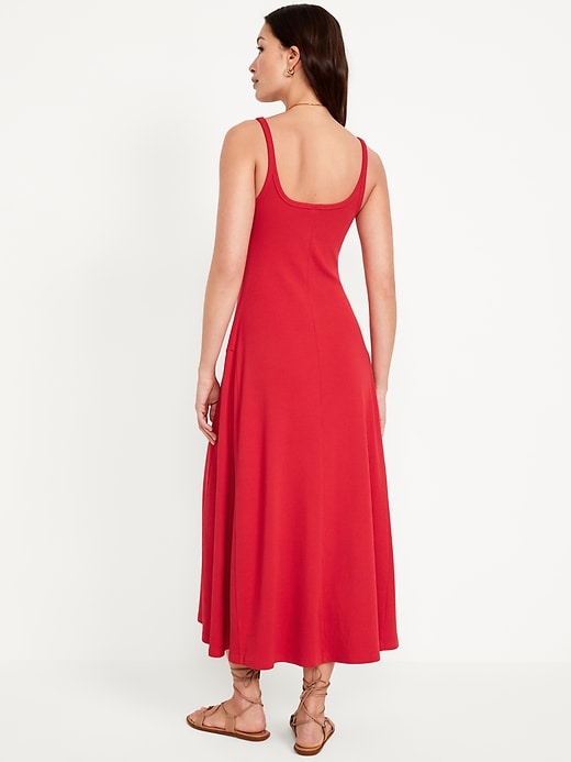 Image number 2 showing, Fit & Flare Rib-Knit Maxi Dress