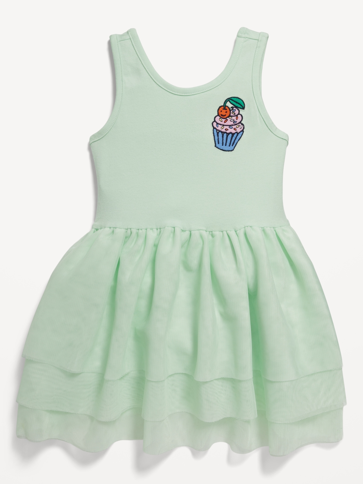 Sleeveless Bodysuit Tiered Tutu Dress for Toddler Girls