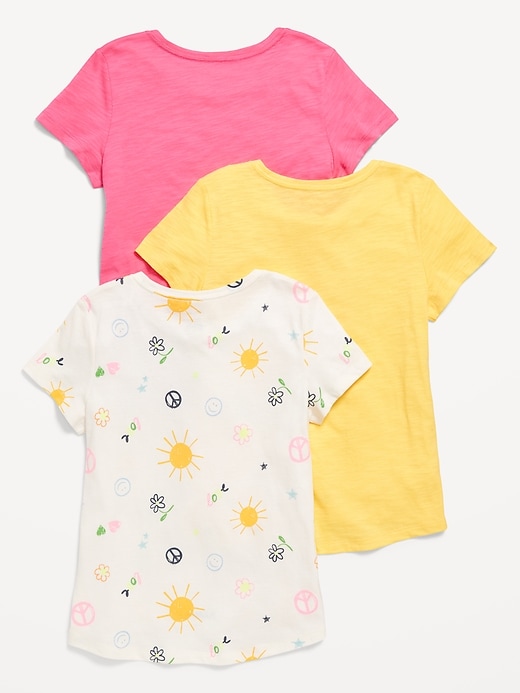 View large product image 2 of 2. Softest Short-Sleeve T-Shirt Variety 3-Pack for Girls