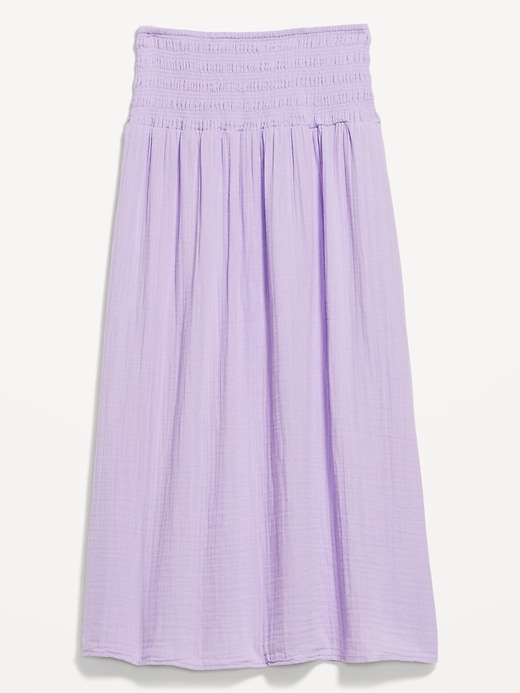 Image number 4 showing, High-Waisted Crinkle Gauze Maxi Skirt