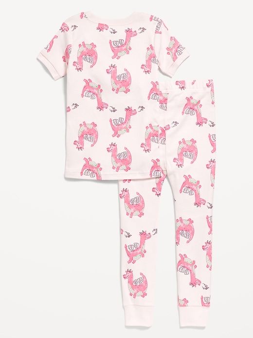 View large product image 2 of 2. Unisex Printed Snug-Fit Pajama Set for Toddler & Baby