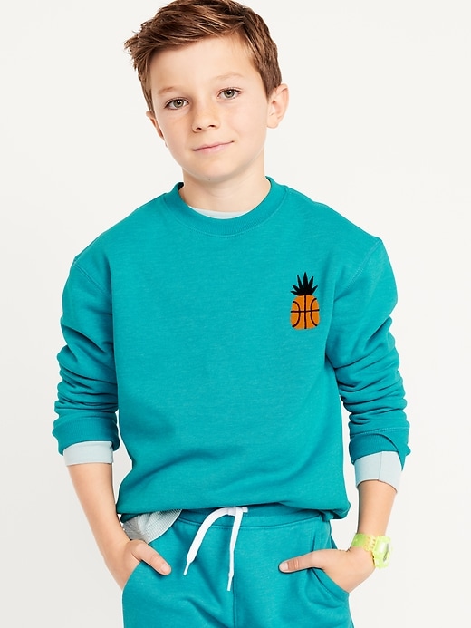 View large product image 1 of 4. Long-Sleeve Crew-Neck Sweatshirt for Boys
