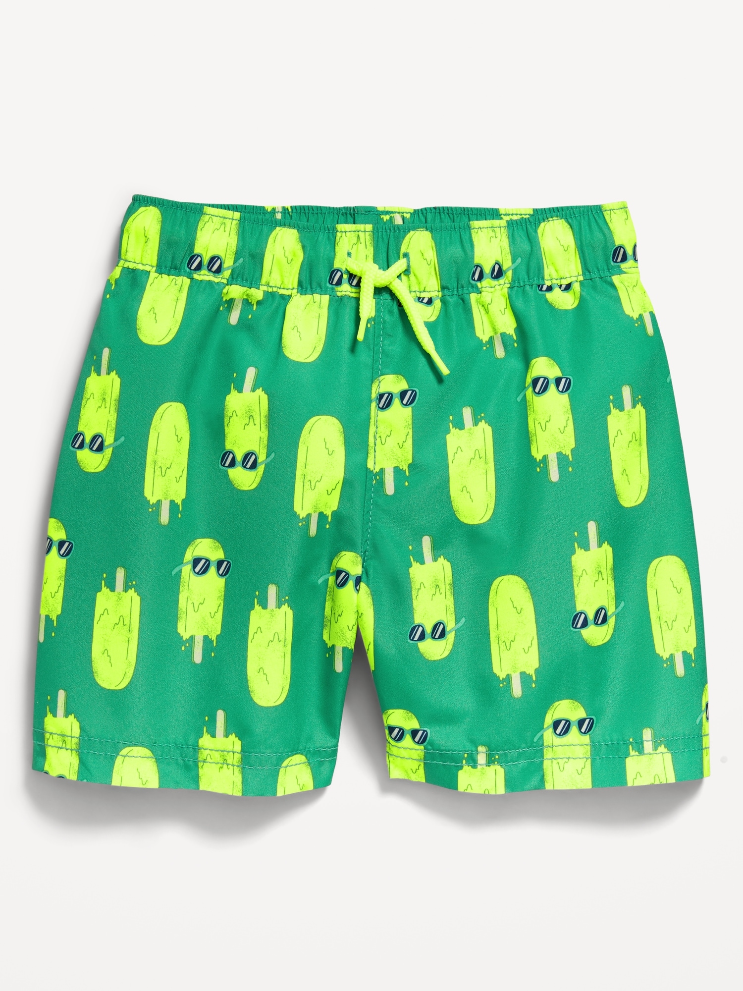 Matching Printed Swim Trunks for Toddler Boys