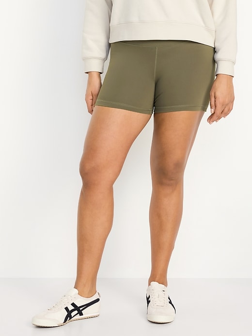 Image number 5 showing, High-Waisted PowerSoft Biker Shorts -- 4-inch inseam