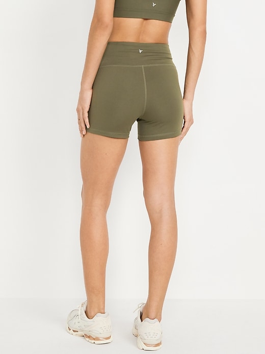 Image number 2 showing, High-Waisted PowerSoft Biker Shorts -- 4-inch inseam