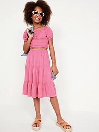 View large product image 4 of 6. Tiered Midi Skirt for Girls