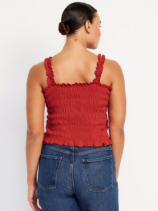 Image number 6 showing, Fitted Smocked Tank Top