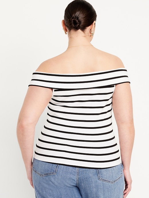 Image number 8 showing, Off-Shoulder Ribbed Top