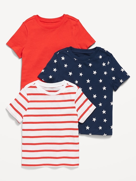 View large product image 1 of 3. Unisex Solid T-Shirt 3-Pack for Toddler