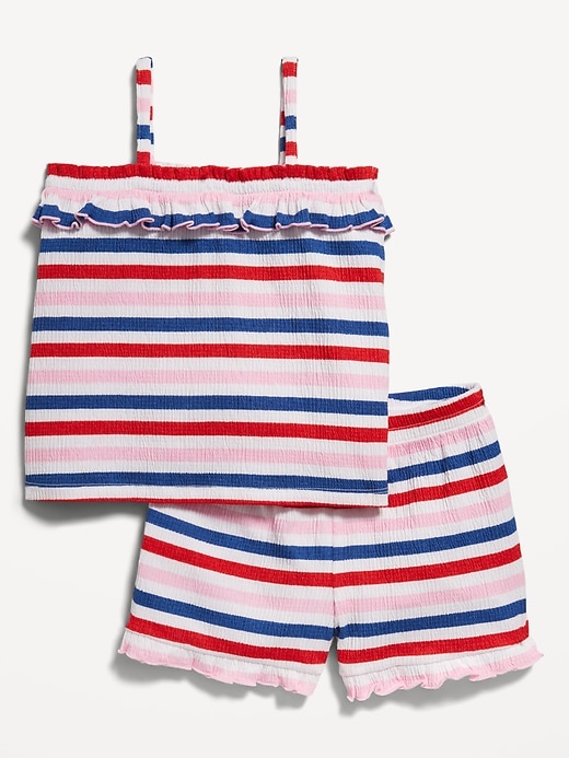 View large product image 1 of 2. Sleeveless Ruffle Top and Shorts Set for Toddler Girls