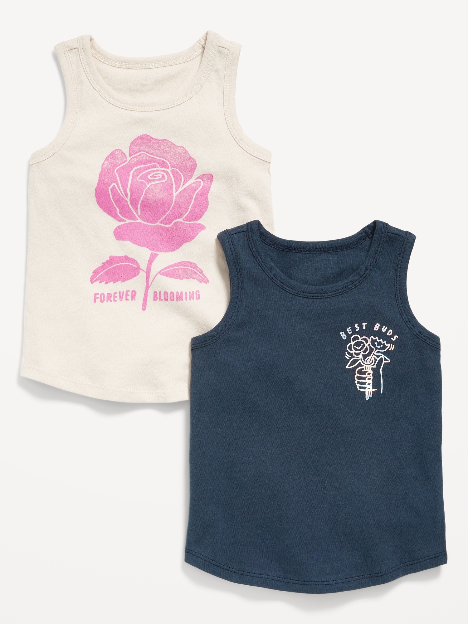 Graphic Tank Top 2-Pack for Toddler Girls