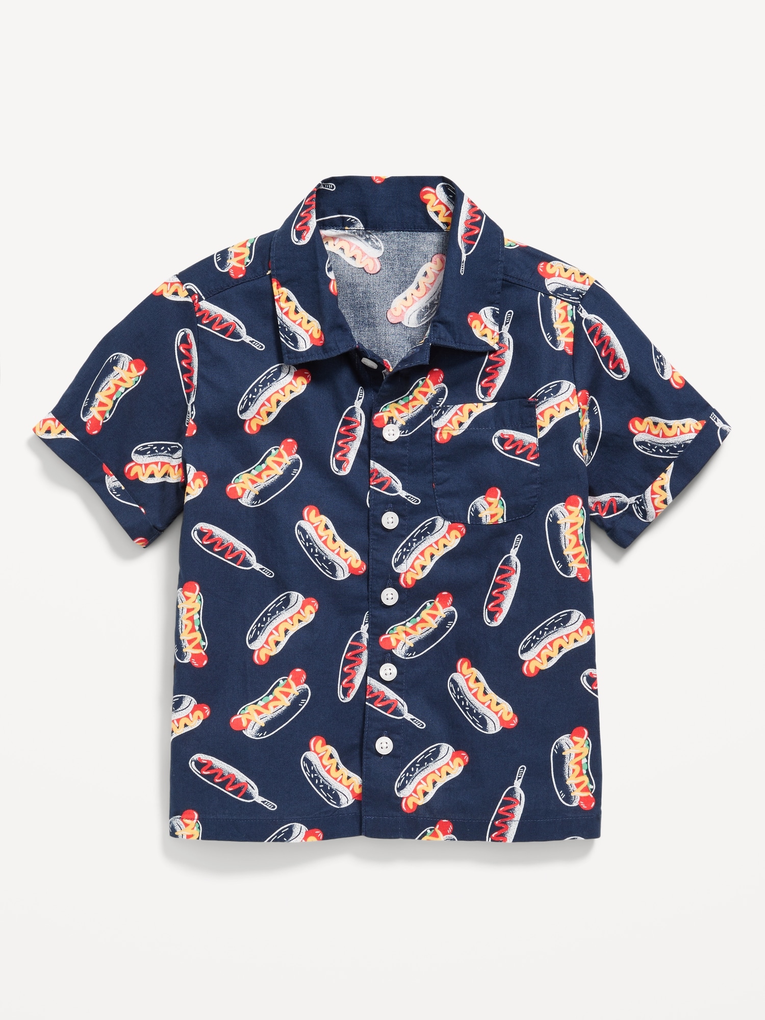 Printed Short-Sleeve Pocket Shirt for Toddler Boys Hot Deal