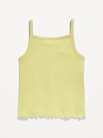 View large product image 3 of 4. Fitted Button-Front Embroidered Graphic Tank Top for Girls