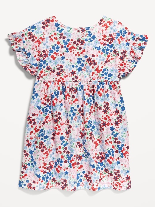 View large product image 2 of 2. Printed Fit and Flare Dress for Toddler Girls