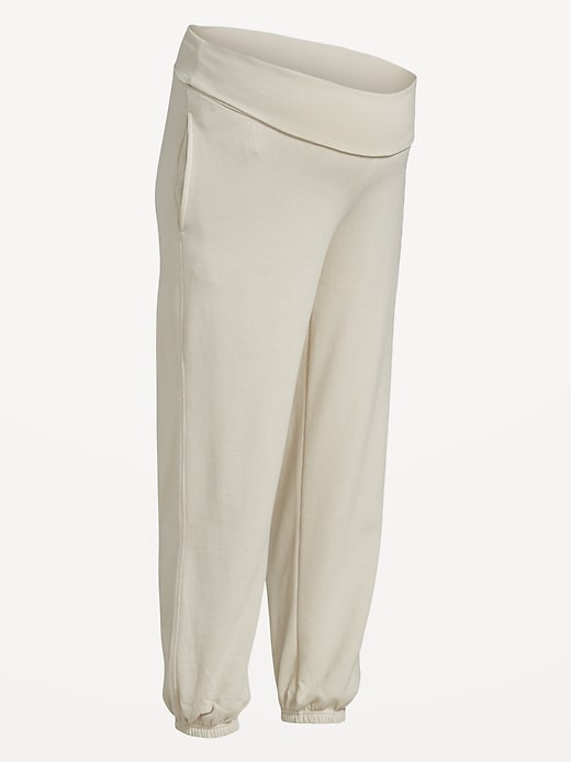 Image number 4 showing, Maternity Rollover-Waist Jogger Sweatpants