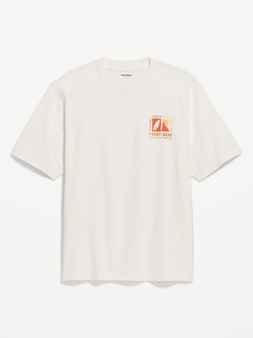 Image number 1 showing, Oversized Boxy Heavyweight Graphic T-Shirt