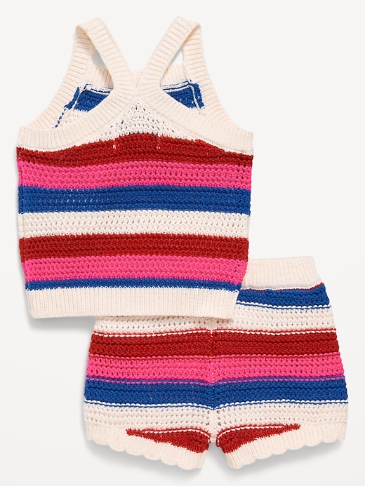 View large product image 2 of 4. Sleeveless Sweater-Knit Tank and Shorts Set for Baby