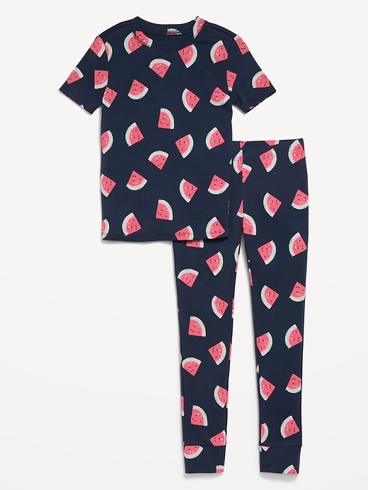 View large product image 2 of 3. Printed Snug-Fit Pajama Set for Girls