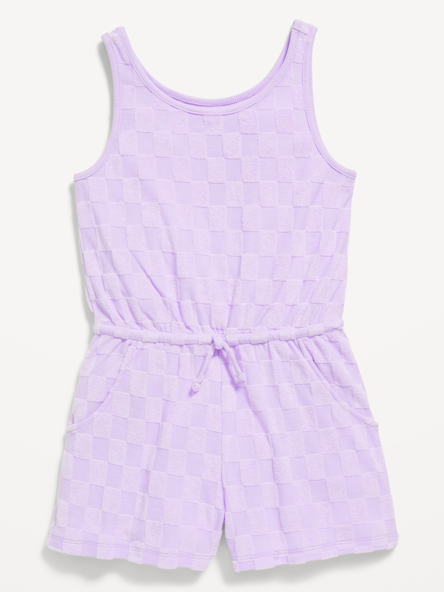 Sleeveless Terry Cinched Waist Romper For Girls Old Navy