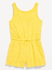 View large product image 3 of 3. Sleeveless Terry Cinched-Waist Romper for Girls