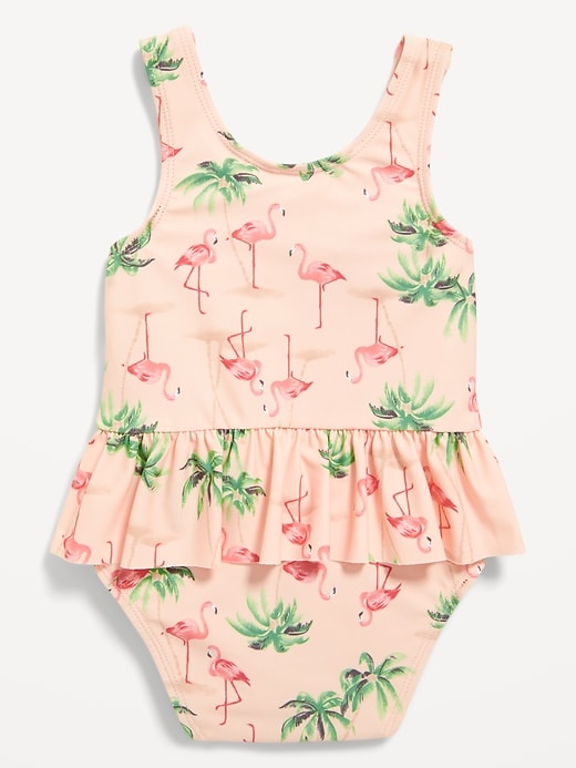 View large product image 2 of 2. Printed Ruffled One-Piece Swimsuit for Baby